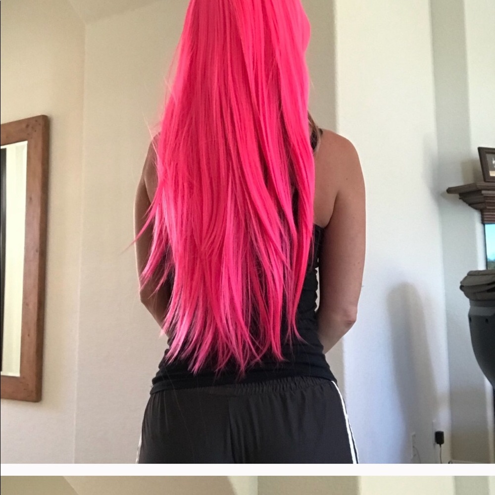 Pink wig